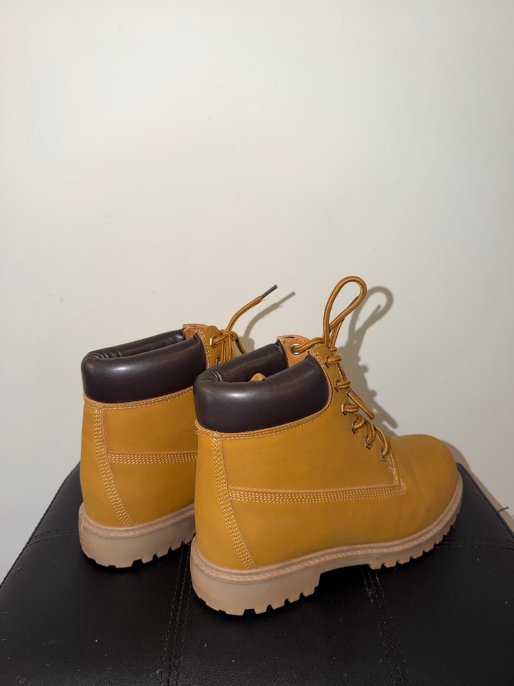 Tan Work Boots Timberland Style Lace Up Women’s 7.5 8 Combat Boots